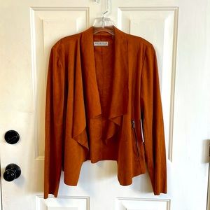 Medium sued fitted cardigan jacket